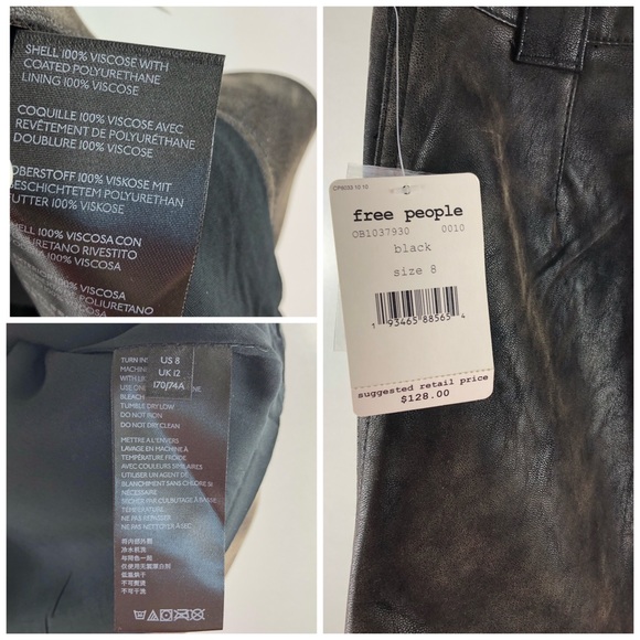 🆕 Free People Faux Leather Carson Utility Skirt - Picture 6 of 7